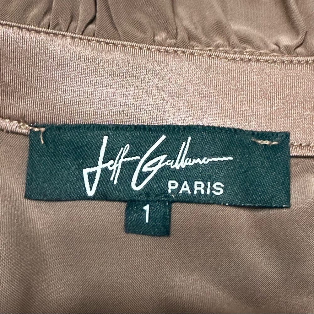Jeff Gallano Paris Brown Ruffle Zip Jacket Y2K Made in France Size 1 Size Medium - Picture 4 of 6